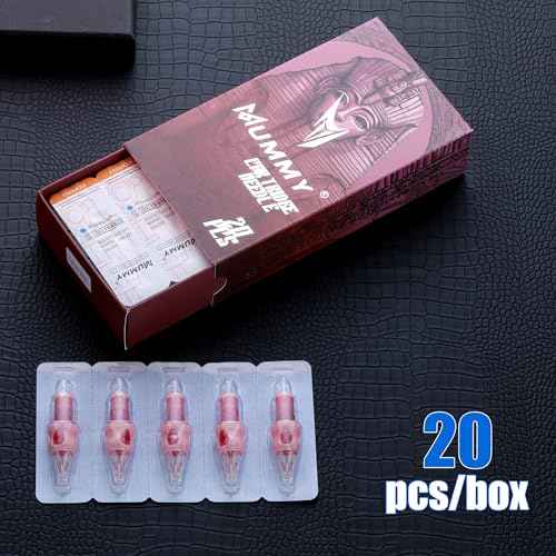Mummy Tattoo Cartridges Needles Sorted Disposable Round Shader L-Taper #10 Bugpin 20pcs(PN-1014RS)