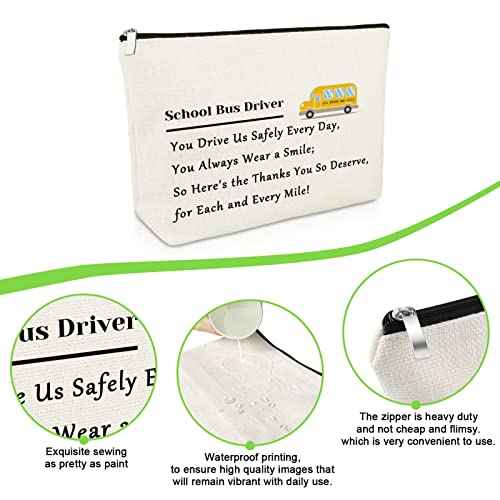 Bus Driver Appreciation Gifts Makeup Bag Thank You Gift for Her Bus Driver Cosmetic Bag Graduation Birthday Present for Driving Teacher Cosmetic Pouch Christmas Retirement Present for Coworker