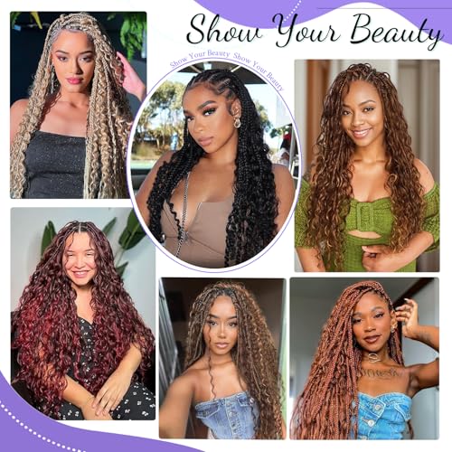 Human Braiding Hair for Boho Braids Human Hair 110g 24 Inch Curly Boho Hair for Braiding Knotless 12A Deep Wave Bohemian 3 Bundles/Pack Caramel Honey Blonde
