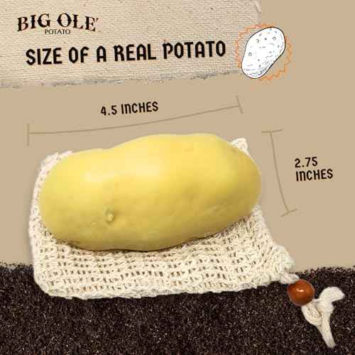 Big Ole Potato - Prank Gifts of Fake Potato - Funny Gift Soap with Potato Sack Exfoliating Body Scrub - Funny Gag Gift for Men and Women - Funny Gifts for Birthday, Office, or Christmas 9.10oz (257g)