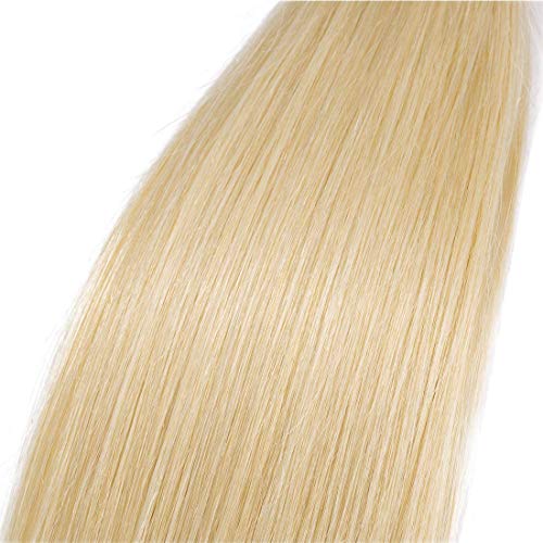 613 Brazilian Virgin Hair Bundles Blonde Silky Straight Human Hair Extensions Replacement Bundle for Women 26 inches