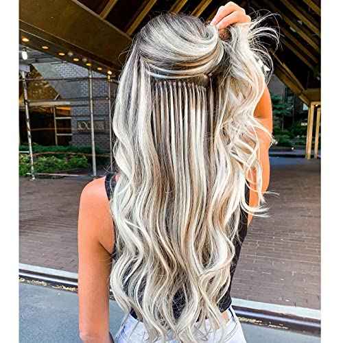 NIACONN 1000pcs 5 mm Tinsel Hair Extensions Beads, Silicone Lined Ring Micro Link I-tip Beads for Hair Extension - Black