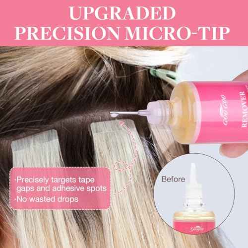 GOO GOO Tape in Extension Remover, Wig Glue Remover, Tape in Hair Extensions Adhesive Remover, Removes Hair Glue, Wig Tape, Double Sided Extension Tape, Fast Acting Hair Extensions Remover 30ml