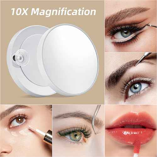 Vanity Mirror with Lights,13.1"¡¿16.7"LED Makeup Mirror,Lighted Makeup Mirror with Lights, Smart Touch Control Dimmable 3 Modes Light, Lighted Up Mirror for Makeup Desk, Bedroom, Dressing Room