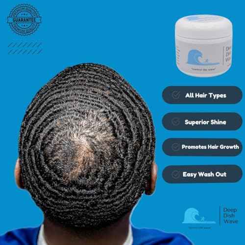 Deep Dish Wave Pomade 100% Pure All Natural 360 Waves Hair Cream - Organic Wave Grease for Men- Wave Butter for Perfect 360 Waves 2oz