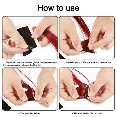 Blulu 360 Pcs Black Hair Extension Tape Tabs Bulk Double Sided Strong Adhesive Hair Tape in Extension Replacement Wig Strip Waterproof Beauty Tool for Lace Wigs Toupee Hairpiece Supplies