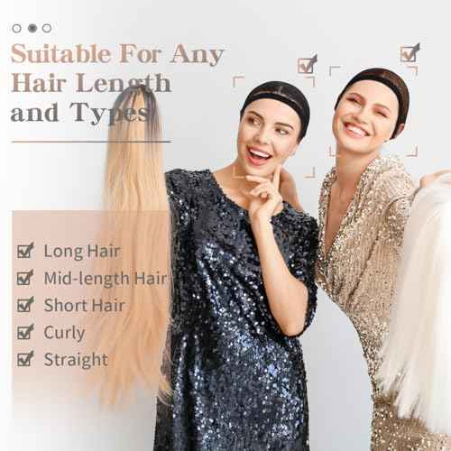 Dreamlover Crochet Wig Caps, Black Mesh Caps for Wigs, 3 Pieces