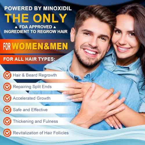 Minoxidil for Men and Women Hair Growth - 5% Minoxidil Hair Growth Serum for Men to Regrow Fuller, Thicker Hair & Beard - Minoxidil for Women Hair Growth- Improves Appearance of Thinning Hair 2 FL OZ
