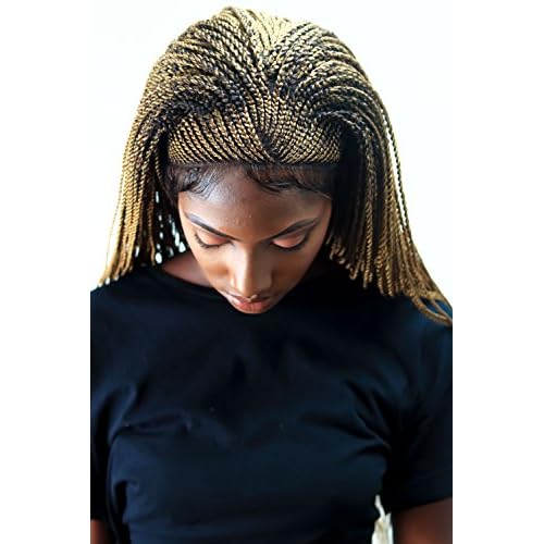 Wow Braids 36" Full 360 HD Transparent Lace Front Jumbo Passion Twist Braided Wig with Baby Hair - Synthetic hand-made box braids wig for black women.