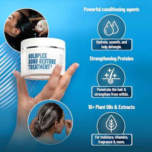Bold Uniq BoldPlex Hair Mask - Deep Conditioner For Dry, Damaged Hair - Mascarilla Para El Cabello - Helps Repair and Nourish Curly, Bleached, or Frizzy Hair - 6.76 Fl Oz