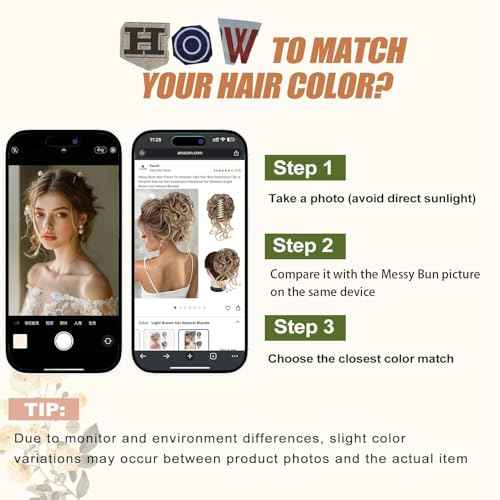 Large Messy Bun Hair Pieces for Women Wavy Curly Fake Hair Bun Extensions Ponytail Hairpieces for Updo Natural Synthetic Claw Clip Bun Hair Accessories Light Brown mix Blonde