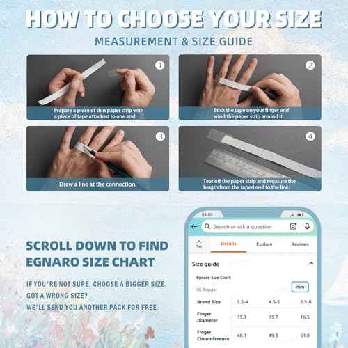 Egnaro Women's Silicone Statement Rings, 5.2mm Wide 2mm Thick Rubber Printed Floral Wedding Bands For Her Size 4-12