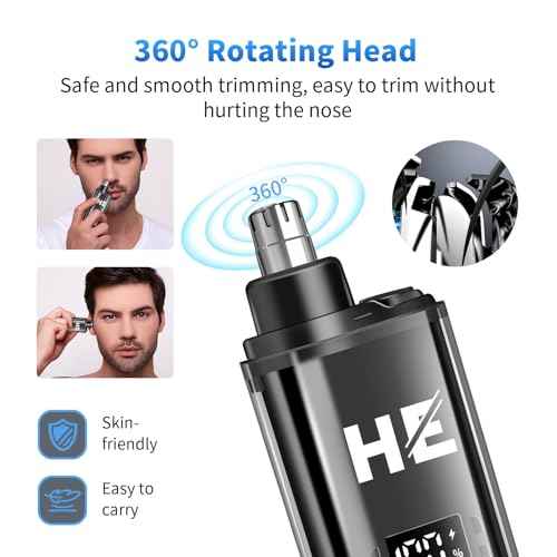 HIENA PRO Professional Cordless Hair Clippers for Men, T-Blade Beard Trimmer & Foil Shaver & Nose Hair Trimmer Set, Rechargeable Electric Barber Hair Cutting Grooming Kit