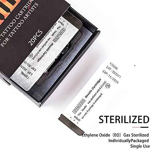 Xnet U-REX Cartridges #12 Standard 13RM Disposable Tattoo Needles 13 Curved Magnum Medium Taper 1213RM 20Pcs Supply for Rotary Tattoo Pen Machine Gun