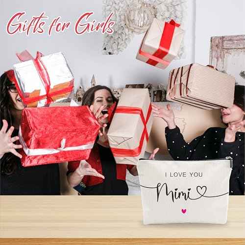 NYCTUG Cosmetic Bags For Women, I Love You Mimi, Travel Toiletry Pouch, Small Storage Bag, Gifts For Cat Lovers, Thanksgiving Christmas£¬Women Accessories-A04