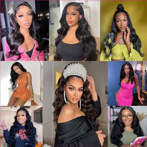 26 Inch 13x4 Lace Front Wigs Human Hair Body Wave Lace Front Wigs Human Hair Pre Plucked 13x4 Hd Lace Frontal Wigs Human Hd Lace Front Wigs for Black Women 180% Density
