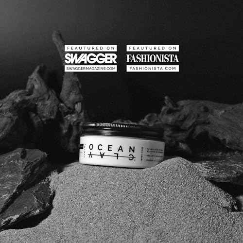 (SHEH?VOO) Ocean Clay - Premium Men¡¯s Hair Styling Clay - Firm Hold + Natural Shine - Sulfate & Paraben Free (2.4 oz)