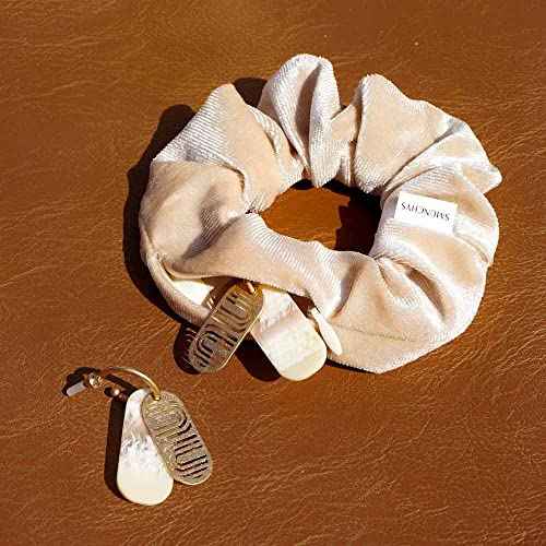 Velvet Scrunchie Set of 6 | Hidden Zipper Pocket Storage for Cash, Keys, Chapstick | Women's Hair Accessory
