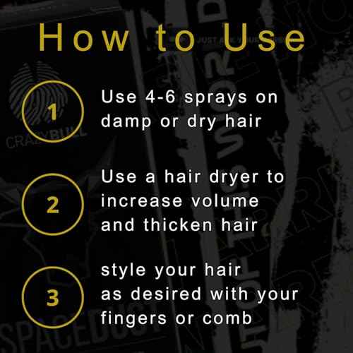 Crazy Bull Hair Bull Blaster Sea Salt Spray - Volumizing Hair Spray for Men - Lightweight and Firm Hold Spray - Vegan and Cruelty-Free - 6.76 oz