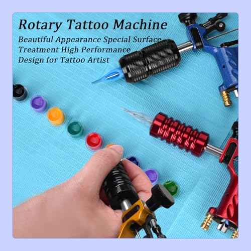 Rotary Tattoo Machine Gun, ATOMUS Tattoo Liner Shader Motor Body Art Dragonfly Machine Motor Gun for Tattoo Artist (Red)