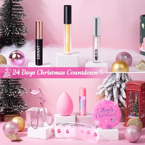 Makeup Advent Calendar 2025, 24 Days Christmas Gift Makeup Sets For Women Teen Girl, 2025 Xmas Countdown Calendar Cosmetics Holiday Surprise Make Up Gift Kits for Women Full Kit