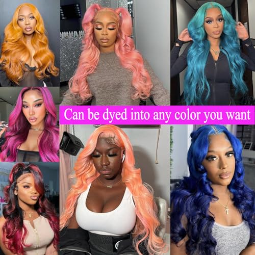 613 Lace Front Wig Human Hair 13x4 Light Blonde Color Lace Front Body Wave Wigs 613 HD Lace Frontal Wigs Human Hair Pre Plucked for Women(613 Color 13x4 Lace Front Wigs, 18 Inch)