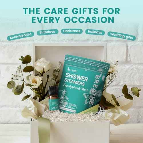 Shower Steamers Aromatherapy - 14 Pack Eucalyptus & Mint Shower Bombs and 5ml Natural Eucalyptus Essential Oils, Nasal Relief, Self Care Stress Relief Gifts for Mom Wife, Christmas Gifts for Women Men