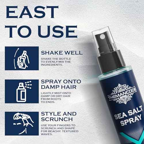 Sea Salt Spray for Men, Travel Essentials, Beach Vacation Essentials, Travel Size Beachy Hair Texturizing Hairspray, Surf Spray Adds Instant Volume, Men Gift Ideas, 3.4 Oz