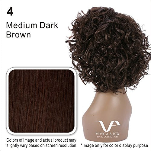 Vivica A. Fox (Carly) - Heat Resistant Fiber Swiss Lace Front Wig in MEDIUM DARK BROWN