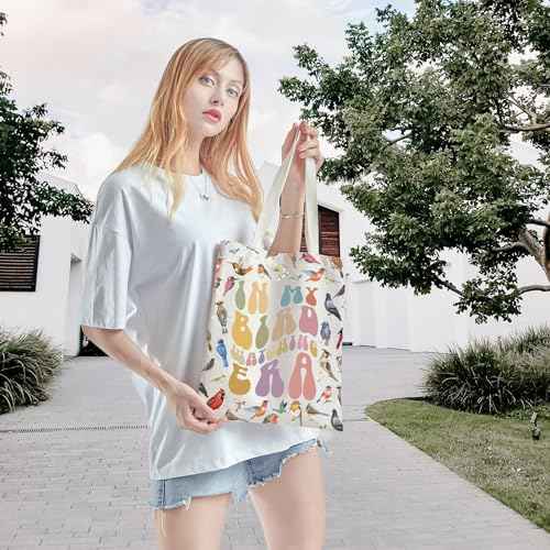 WCGXKO Bird Lovers Gift Bag - Birdwatchers' Crazy Bird Lady Era Tote