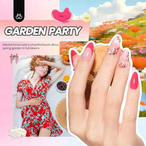 Beetles Gel Nail Polish Kit with U V Light -54 Pcs Gel Nail Kit Four Seasons Glow 32 Colors Set with Base Matte & Glossy Top Coat Soak Off Home DIY Manicure Nails Beginners Gifts for Women Teen Girls