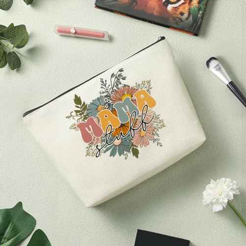 Vintage Mama Makeup Bag Mama Gifts Mom Gifts Mom Appreciation Gifts from Daughter Western Cowgirl Funny Cosmetic Bag for Women Her Mom Mama Mommy Mother in Law Mothers Day Chirstmas Birthday Gifts