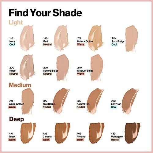 Revlon Liquid Foundation, ColorStay Face Makeup for Normal and Dry Skin, Longwear Full Coverage with Matte Finish, Oil Free, Natural Beige, 1.0 Fl Oz