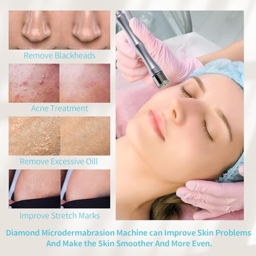 Diamond Microdermabrasion Machine for Women, 2 in 1 Professional Dermabrasion Facial Tool for Salons and Home Use, Creative Gift for Women Men