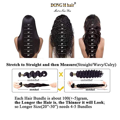 Loose Deep Wave Bundles 100% Unprocessed Peruvian Virgin Human Hair Bundles Loose Wave Bundles Wet and Wavy 3 bundles Human Hair Natural Color Hair Extensions (14"16"18", 3 Bundles)