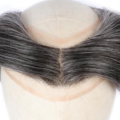 French Lace Frontal Hairpiece for men Natural Hairline V-Shape Replacement System Toupee for Men human hair #1B50