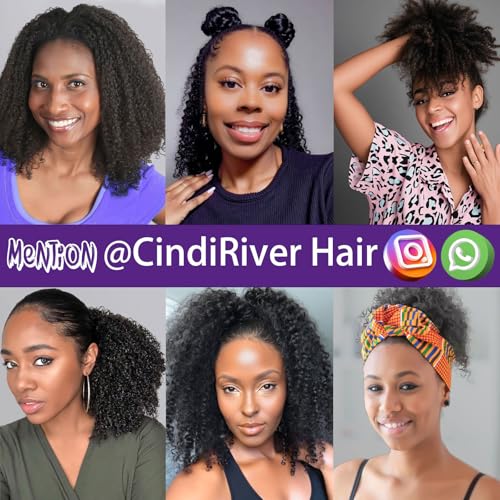 Curly Clip in Hair Extensions,Real Human Hair Afro Kinky Curly Clip in Hair Extensions for Women,Remy Human Curly Clip ins Human Hair 8 Pcs with 20 Clips,18 inch