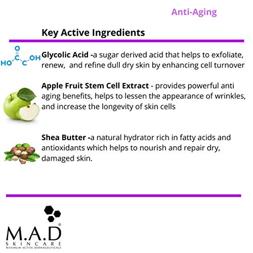 M.A.D Skincare Anti-Aging Youth Transformation Glycolic Moisturizer 7%