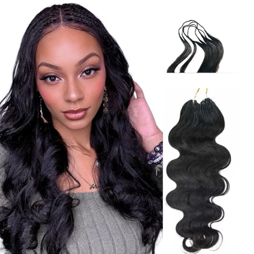 100% Human Hair Body Wave Knotless Pre-Separated Crochet Hair feather crochet human hair extensions for Women Natural Color 16 Inch 60g