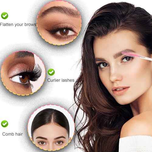 20 Pieces Disposable Mascara Wands Tubes Set Diamond Eyelash Brush Lash Wand Tube Brushes Makeup Tool Eyebrow Applicator Supplies(Pink)