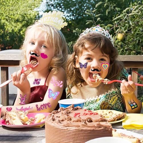 Y2K Temporary Tattoos Stickers 2000's Pink Retro Birthday Party Favors Decorations Supplies for Boys Girls Gifts Classroom School Prizes Rewards 20 Sheet