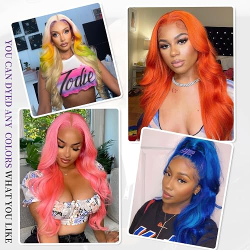 613 13x6 Lace Front Wig Human Hair 26 Inch Blonde Wig Human Hair 200% Density Body Wave Lace Front Wigs Pre Plucked 613 Lace Front Wig Blonde HD Lace Frontal Wig