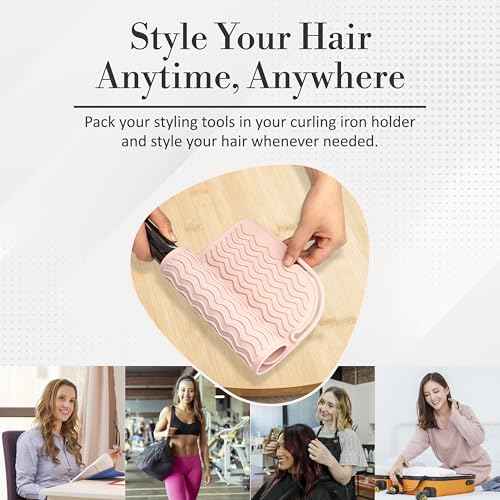 Heat Resistant Mat - Curling Iron Holder - Straightener pad - Flat Iron Holder - Silicone Mat for Hair Tools - Hot Tool Mat - Salon Tools - Hot Iron Holster - Vanity Mat - Vanity Accessories for Women