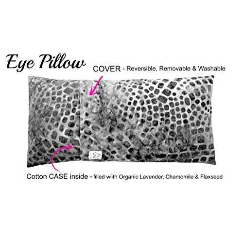 Eye Pillow Gift Set - 4 x 8.5 - Unscented Flax - Washable Cover - Soft Cotton Flannel - Soothing Relaxing - beige tan