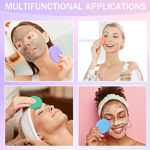 Mifoci 960 Pieces Compressed Facial Sponges for Estheticians, Makeup Removal Sponge Pads for Women Spa Exfoliating Face(8 Colors)