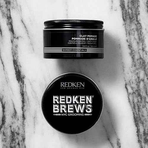 Redken Brews Clay Pomade For Men - Volumizes Fine And Medium Hair With Long-Lasting High Hold and Matte Finish