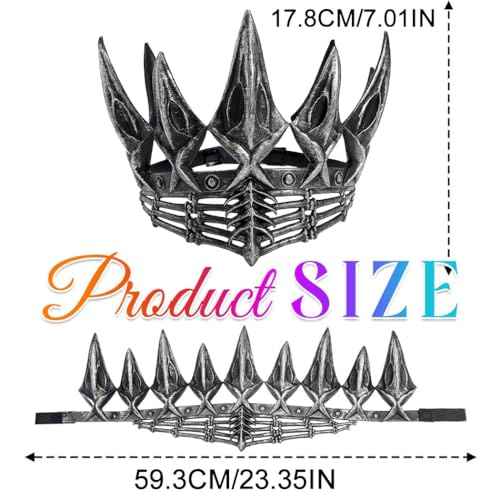BARTOSI Halloween Crown Gothic Headpiece Vampire Headband Costume Headwear Hair Accessories for Women and Girls