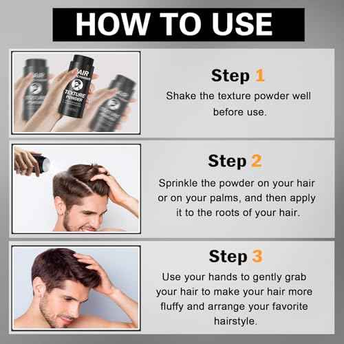 2PCS Hair Texture Styling Powder for Men & Women, Hair Texturizing & Volumizing Powder Add Instant Volume Long-Lasting Hold Non-Greasy Matte Finish for All Hair Types