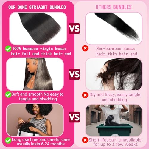 Sew In Hair Extensions Real Human Hair 8 Inch Curly Weft Hair Extensions Full Head Double Weft SDD Burmese Bone Straight Hair Single Bundle for Women 100g Natural Color (Curly,14inch)