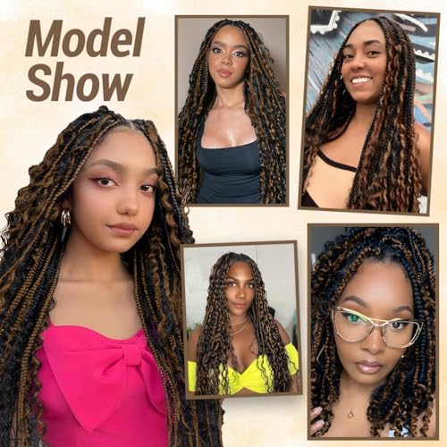 Human Braiding Hair for Boho Knotless Braids Deep Wave Bulk Human Hair 10A Brazilian Virgin Human Bohemian Hair for Braiding Wet and Wavy 3 Bundle 16 Inches 120g Balayage Black to Brown 1BP30